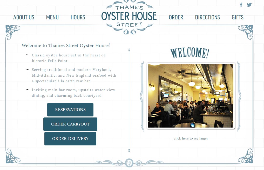 Thames Street Oyster House Baltimore Maryland